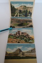 Vintage 1950&#39;s color folio postcard Greetings From Bad Lands North Dakota - £7.70 GBP