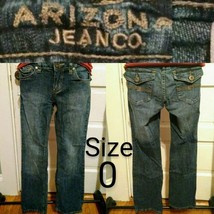 ✔️Arizona Jean Company Dark Faded Colored Jeans Size 0 Short - £10.96 GBP