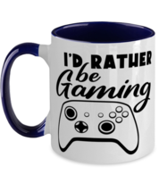 I&#39;d rather be gaming , navy Two Tone Coffee Mug. Model 60075  - £19.17 GBP