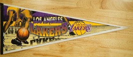 Vintage Felt Sports Advertising Pennant NBA Basketball Los Angeles Lakers 1995 - £19.45 GBP