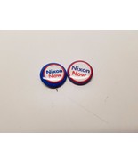 1972 NIXON NOW Official Campaign Pin Button 7/8&quot; Lot of 2 - $188.30 MXN
