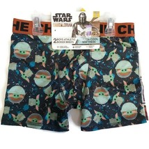 Boys Size 8 Star Wars The Mandalorian &amp; The Child Youth Boxer Briefs Set Of 2 - £12.35 GBP