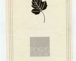 Posh&#39;s At The Park French Restaurant Dinner Menu - £15.03 GBP