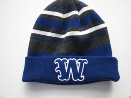 Blue Marlin Wildcats Vintage Sportwear Ribbed Beanie Winter Hat Blue One... - $11.39