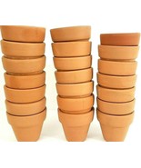 Mini Terra Cotta Pots New Never Used Gardening Gifts 1 1/2&quot; x 1 1/2&quot; Set... - £12.63 GBP