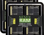 128GB Kit 4x32GB DDR4-2666 PC4-21300 ECC SODIMM 2Rx8 Memory Upgrade by N... - $654.99