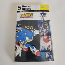 Boys Sonic The Hedgehog Pack Of 5 Boxer Briefs Size 8 New In Box - $15.83