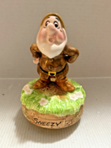 Snow White &amp; the Seven Dwarfs SNEEZY Music Box  Disney Prod VTG Schmid J... - €8,13 EUR