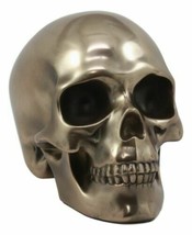 Pirate Tomb Treasure Bronze Cranium Skull Figurine Electroplated Resin Sculpture - £35.03 GBP