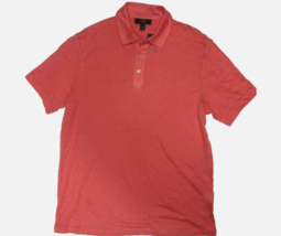 Club Room Men&#39;s Polo Shirt 100% Linen Size Small Color Antique Coral NWT... - $36.58