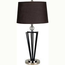 Ore Furniture 31127 28 in. Crystal Ball Table Lamp - Black - £126.02 GBP