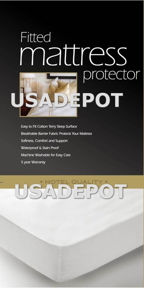 Waterproof  Fitted Mattress Protector Cover Hypoallergenic Soft Deep - $14.84+