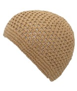 Khaki 100% Cotton Crochet Beanie Skull Cap Knit Hat Men Women - $19.79