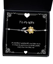 Joke Wife Sunflower Bracelet, My Dearest Sweetheart, You take me to a Magical Pl - £39.65 GBP