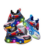 Spiderman Car Design Kids Sneakers LED Lights Comfort Sports Shoes Boys ... - $38.81 CAD+