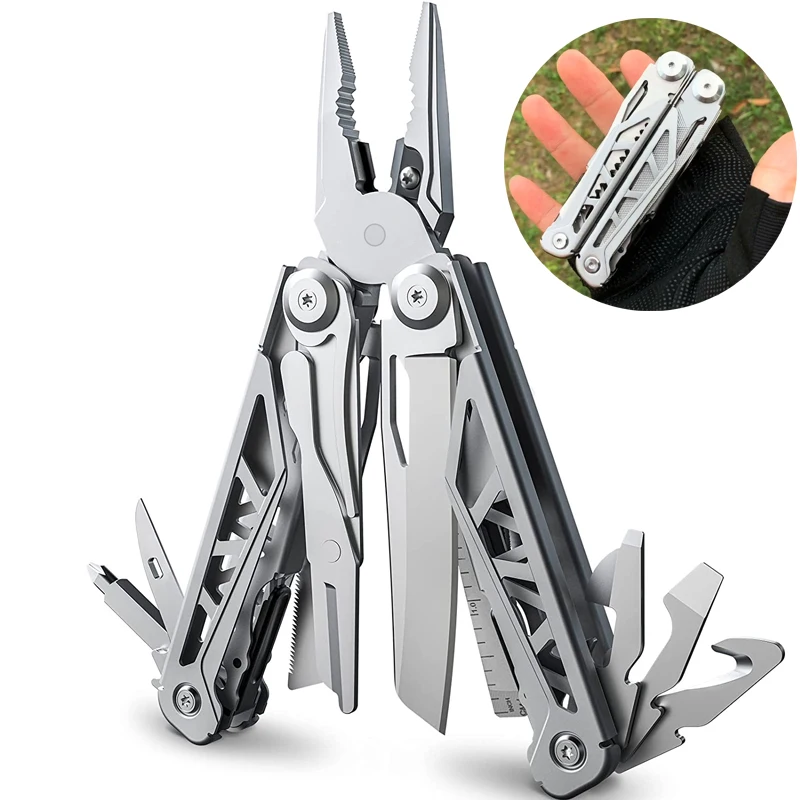 17 IN 1 Multitool Pliers Cable Wire Cutter Folding Pliers Outdoor Camping - £31.96 GBP
