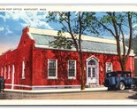 Post Office Building Nantucket Massachusetts MA Linen Postcard N26 - $2.92