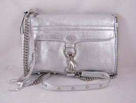 Rebecca Minkoff Mac Clutch in SILVER with Silver Hardware NWT - £189.23 GBP