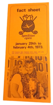 1973 Hawaiian Open Golf Tournament Fact Sheet Advertising Brochure - £35.52 GBP
