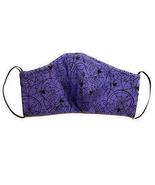 Purple Spider Web Fitted Face Mask, 3 ply Quilting 100% Cotton Washable ... - £12.44 GBP
