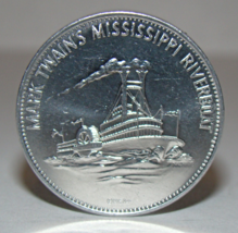 Shell&#39;s Famous Facts &amp; Faces Game &quot;Coin&quot; Mark Twain&#39;s Mississippi Riverboat - £11.79 GBP