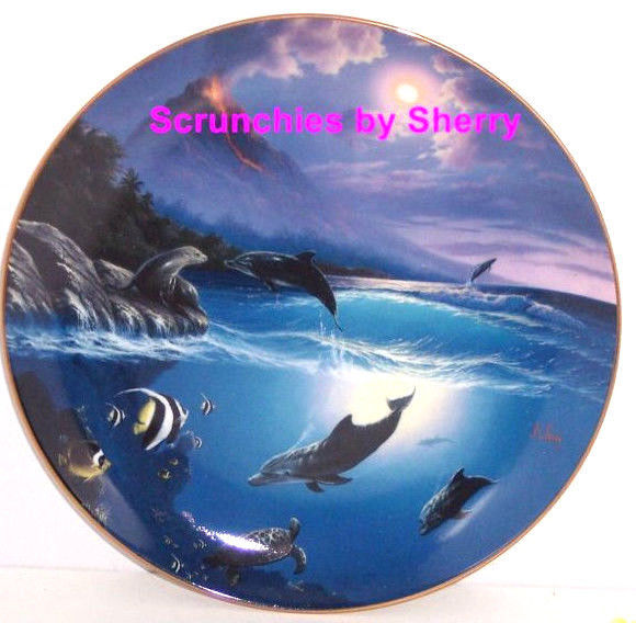 Dolphin Kisses Collectors Plate Bradford Exchange Ocean Sealife Retired - $49.95