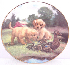 Dogs Ducks Farmyard Collector Plate Follow the Leader Hamilton Animals - $49.95