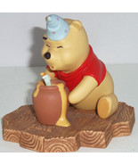 Disney Winnie Pooh Figurine Hip hip Poohray for Birthdays Hat Candle Hun... - £63.72 GBP