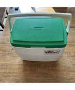 Vtg 1980 Oscar by Coleman Lunchbox Cooler with Locking Handle White w Gr... - €27,60 EUR