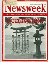 NEWSWEEK   Occupation  September 3 1945  - $24.74