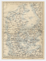1903 Original Antique Map Of Denmark / SCHLESWIG-HOLSTEIN / Germany - £14.21 GBP