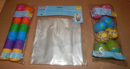 Easter Treat Eggs 32ea Bright 1 3/4&quot; &amp; 2&quot; Colored Basket Wrap 2pk 22&quot; x ... - $0.00
