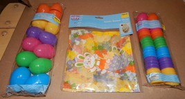 Easter Treat Eggs 36ea Bright 1 3/4&quot;/ 2.5&quot; Colored Basket Wrap 2pk 22&quot;x ... - £7.43 GBP