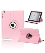 Rotating Stand Leather Case for iPad 2/3/4 Pink - £17.96 GBP