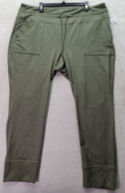 Old Navy Activewear Leggings Women&#39;s 3X Green Polyester Elastic Waist Drawstring - £18.01 GBP