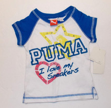 Puma Toddler Girls T-Shirt I Love My Sneakers Size 2T NWT - £8.81 GBP