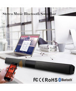 Wireless Sound Bar Tv Soundbar Bluetooth 4 Speaker Theater Stereo Subwoo... - £47.06 GBP