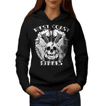 Wellcoda Rider Death Skull Womens Hoodie, Biker Casual Hooded Sweatshirt - £29.06 GBP