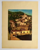 Picturesque Taxco Hand-Colored Photo Lithograph Henry Heesch Vintage Print - £39.08 GBP