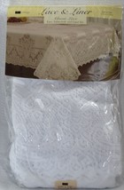 Elrene Home Fashions Lace &amp; Liner Alison Lace Tablecloth &amp; Liner Set - £19.95 GBP