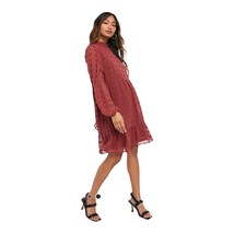 Vero Moda Mini Smock Dress with Textured Spots Red Size L New - £19.78 GBP