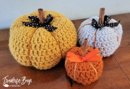 Crochet ribbon pumpkins 3 sizes PATTERN ONLY - £6.31 GBP