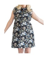 Bianca Balti The Sycamore Mini Maternity Dress Size 2 Black Teal Floral ... - $133.25 CAD
