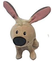 Disney Merchandise Plush Dog 9 Inch Brown Gray Pink Ears Blue Collar - $13.59