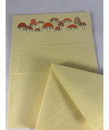 Vintage 1970s Mushroom Stationary Yellow Brown and Orange 11 Envelopes 2... - £9.20 GBP