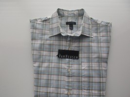 Van Heusen Spread Plaids Textures Short Sleeve Men casual Shirt S (14-14.5) $50  - £16.69 GBP