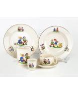 Vintage gnome childrens dinnerware set - 5-Piece Ceramic Tableware - $140.54 CAD