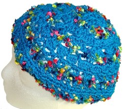 Turquoise Crochet Beanie Hat - £11.95 GBP