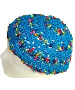 Turquoise Crochet Beanie Hat - $15.00