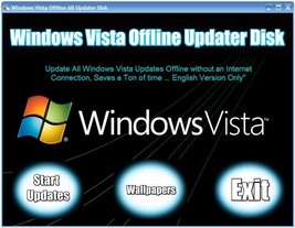 Windows Vista All KB's Updates Offline Updater Disk  - $14.99
